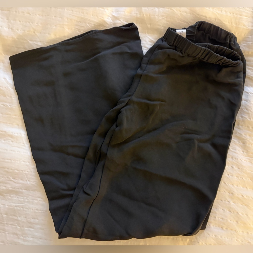 SPRWMN Black Crepe Easy Pants Pull On Elastic Small - Picture 3 of 6